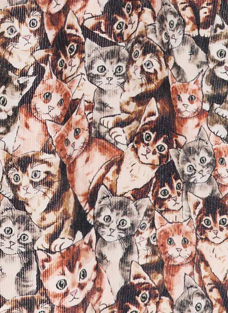 Aiken Cat Tapestry Print Needlecord Pinafore Dress