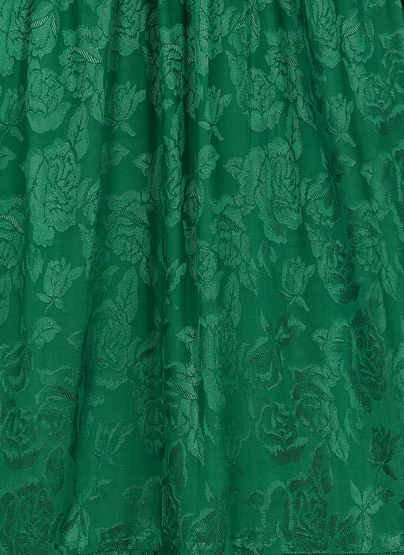 Alberto Floral Damask Midaxi Dress - Green