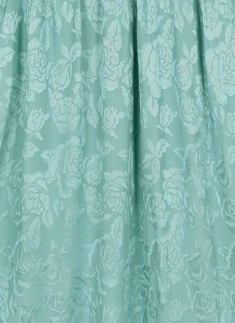 Alberto Floral Damask Midaxi Dress - Blue