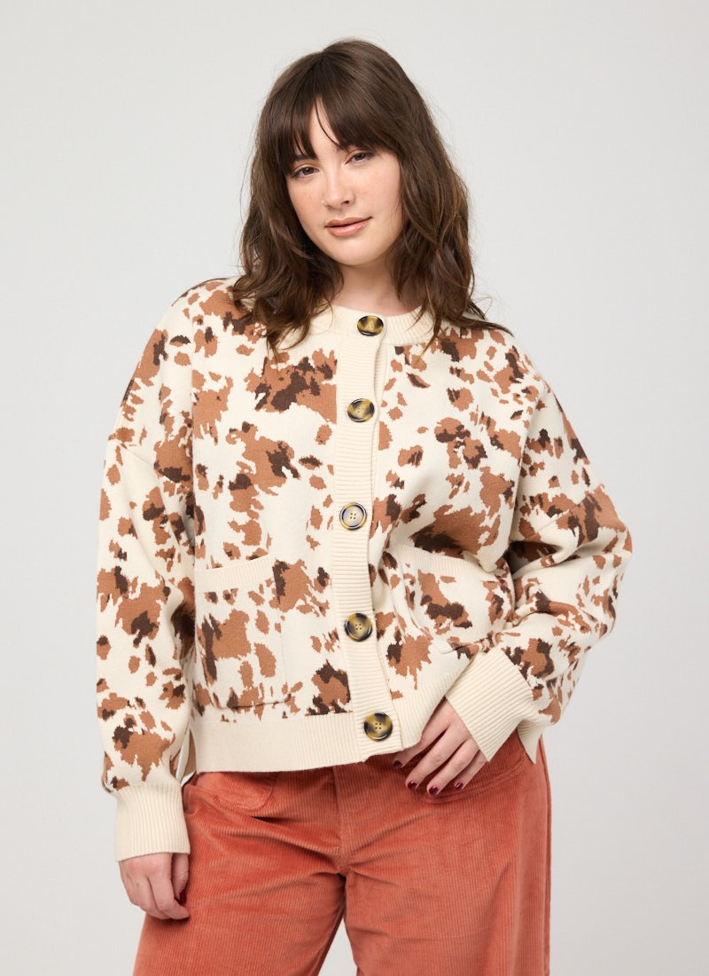 トップス 3D DOT HALF SLEEVE KNIT CARDIGAN Women's Cardigans: Knit, V-Neck & More - Suzanne's Fashions