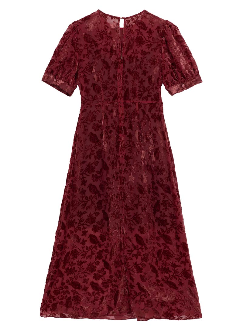 Anastasia Puff Sleeve Velvet Maxi Dress | Vintage-Inspired