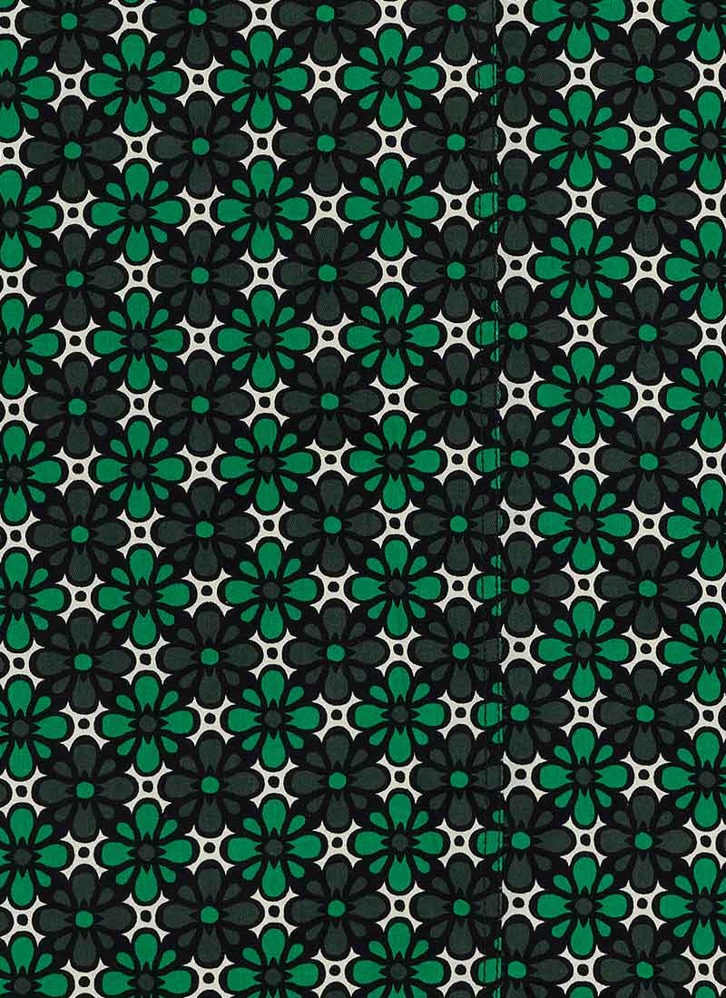 Anderson Green Geometric Print A-Line Shift Dress
