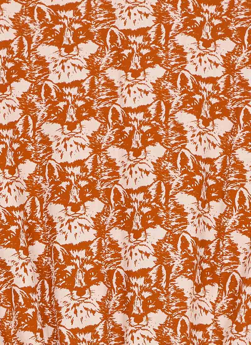 Andi Fox Print Shirt Dress