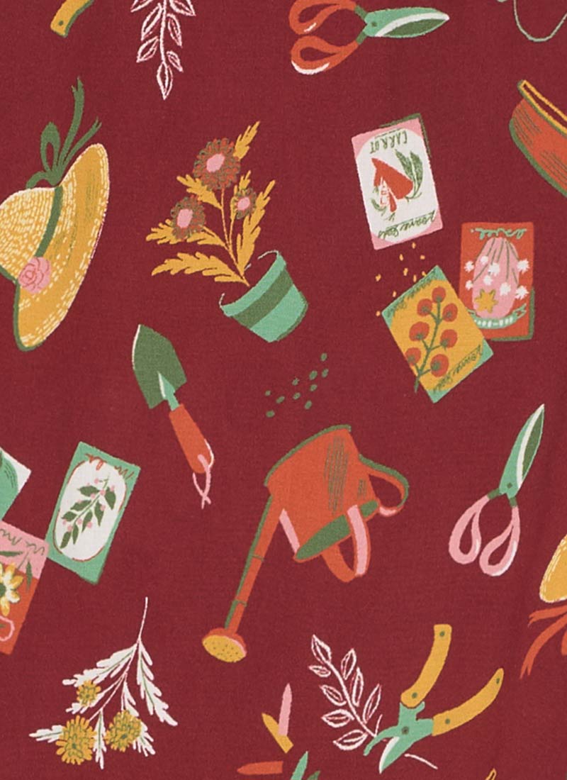 Barbara Garden Print Button-Through Dress