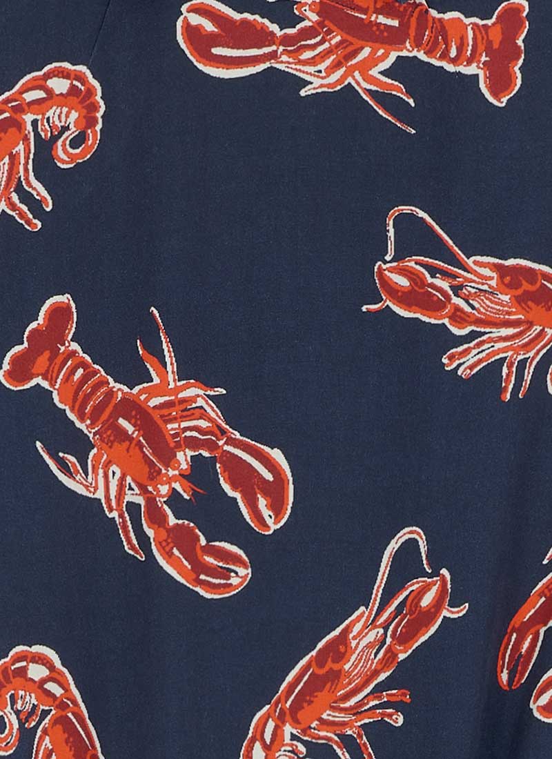 Barbara Lobster Print Button-Through Dress