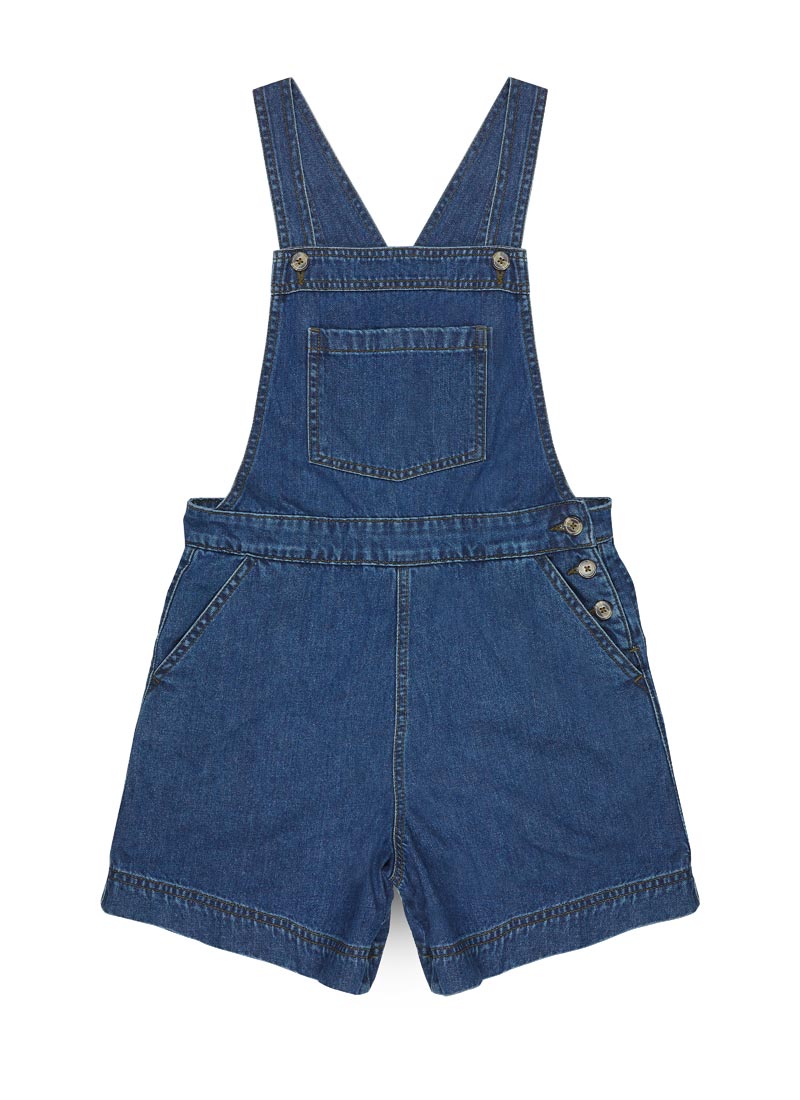 Baxter Denim Short Dungarees Product Front
