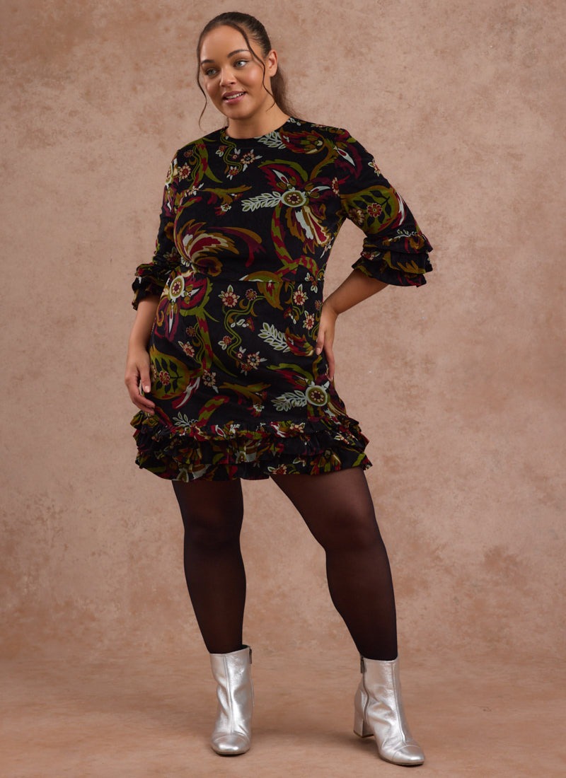 black velvet short sleeve dress Black Velvet Short Prom Dresses with Rhinestones