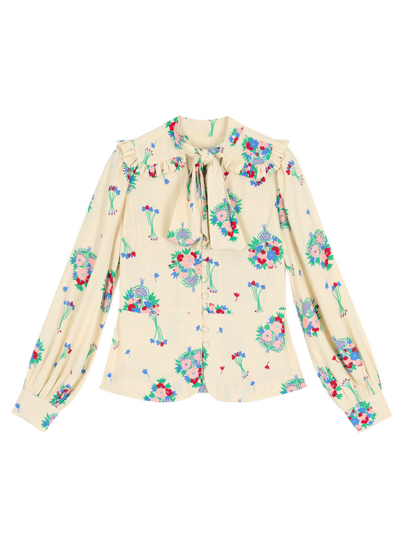 ❤︎ Bibiy EMILY FLOWER BLOUSE ❤︎ BIBIY. MADE | EMILY FLOWER BLOUSE｜Bibiy.