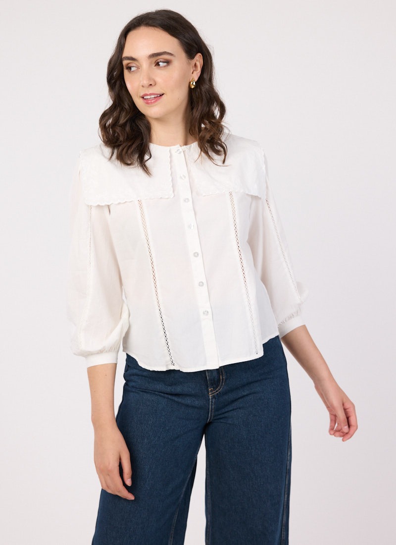 Bram Oversized Victorian Collar Blouse