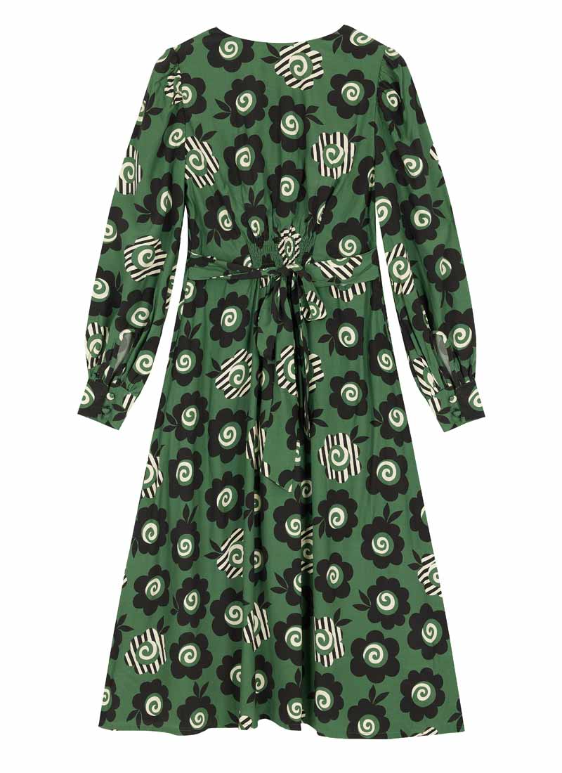 Celia Birtwell X Joanie - Candyflower Print Bell Sleeve Midi Dress