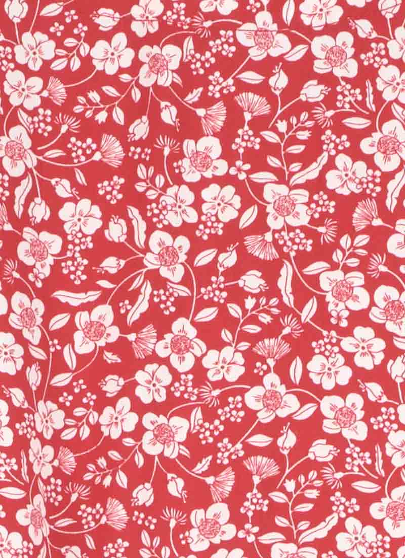 Carly Ditsy Floral Print Dress - Red