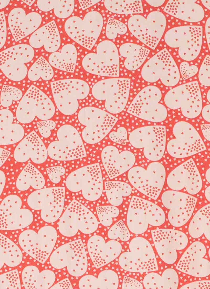 Carly Coral Heart Print Dress
