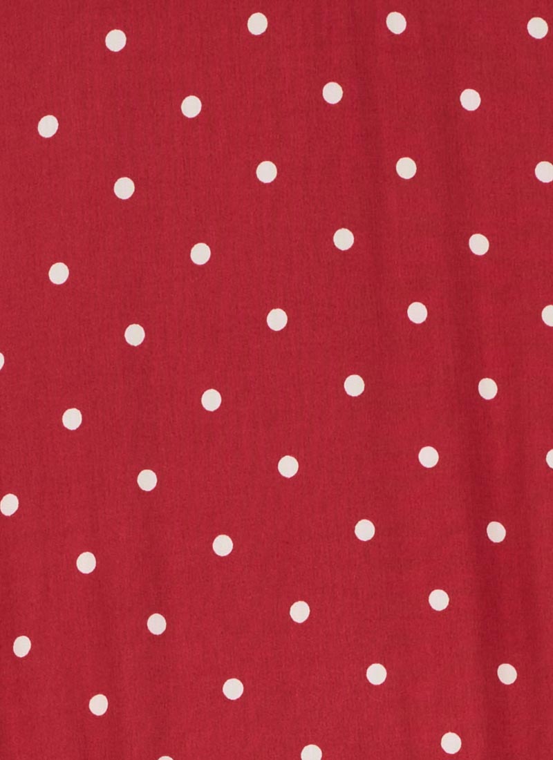 Carly Polka Dot Print Dress - Red 