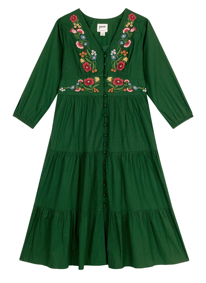 joanie green dress Joanie Knit Dress 3/4 Sleeve