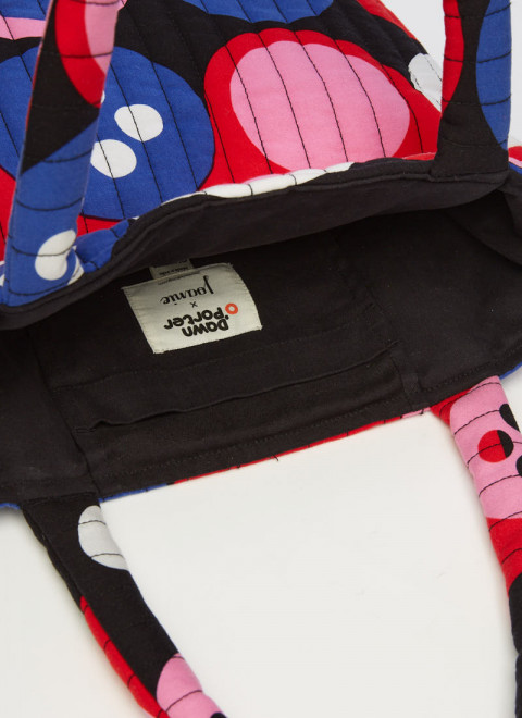 Dawn O’Porter X Joanie - Collins Retro Button Print Quilted Cloth Bag