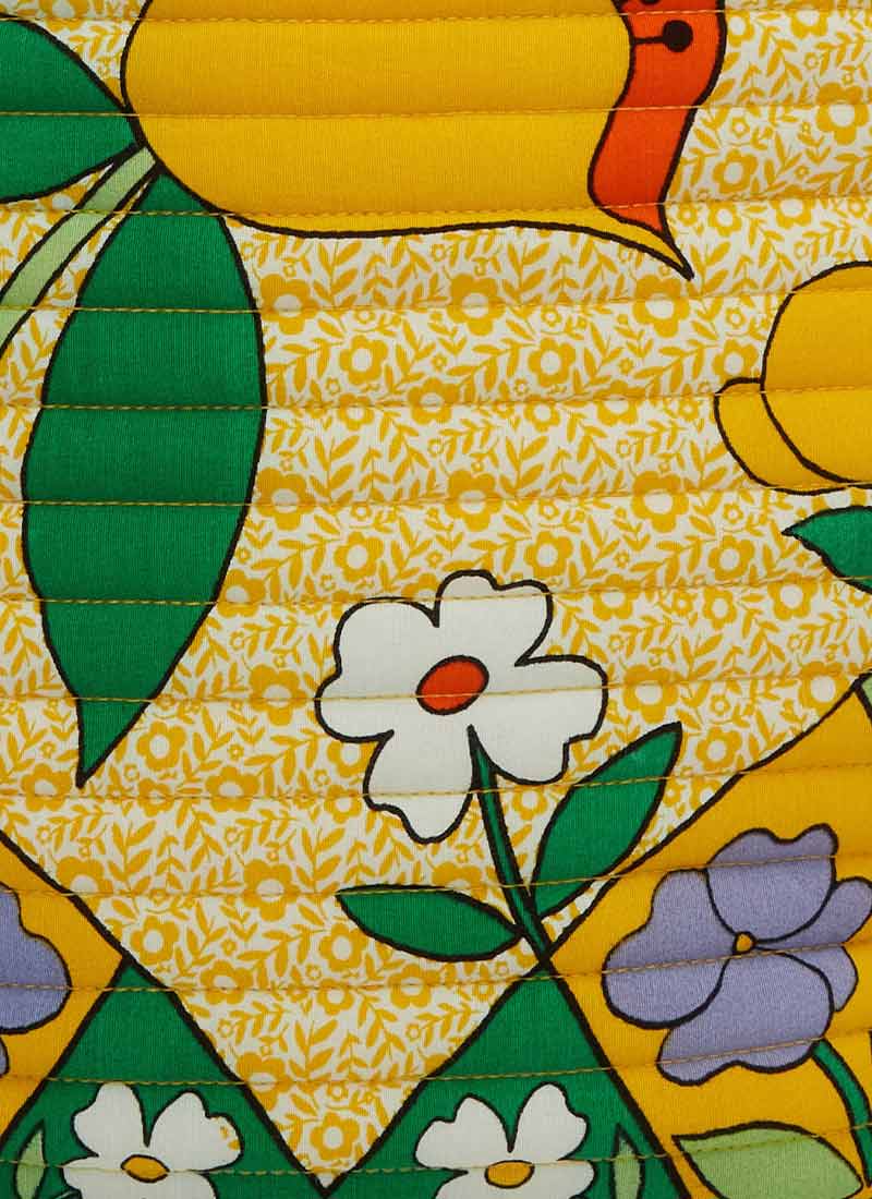 Dawn O’Porter X Joanie - Collins Floral Print Quilted Cloth Bag