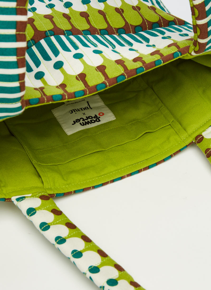 Dawn O&rsquo;Porter X Joanie - Collins Geometric Print Quilted Cloth Bag