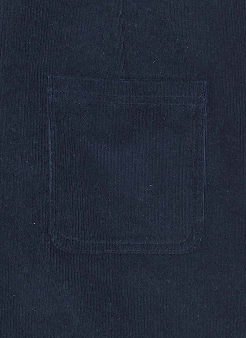 Daphne Corduroy Patch Pocket Pinafore - Navy