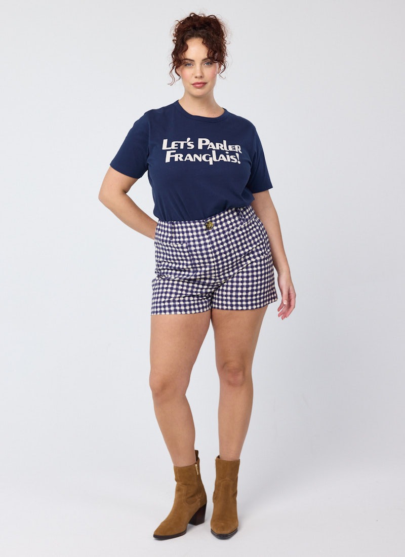 Pipette Gingham High Waist Shorts
