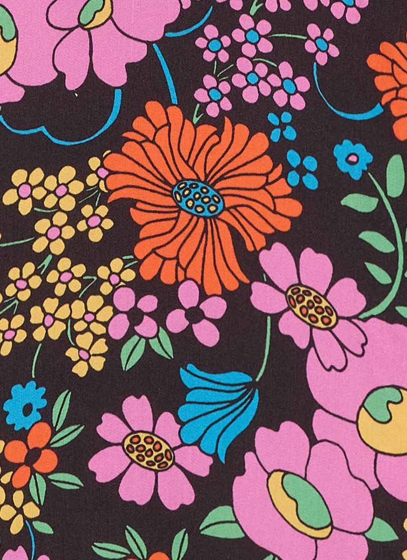 Fiona Retro Floral Print Blouse