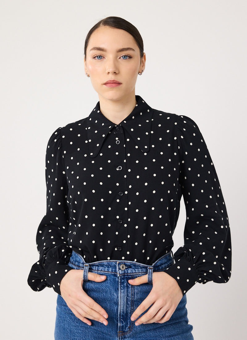 Fiona Polka Dot Print Blouse