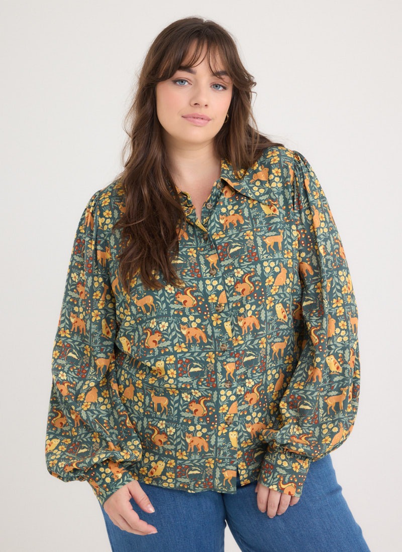 Fiona Woodland Tile Print Blouse