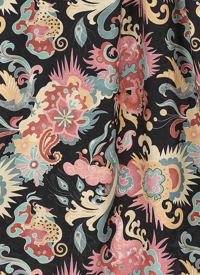 Christina Hendricks X Joanie - Flowering Jasmine Mythical Beasts Print Maxi Dress