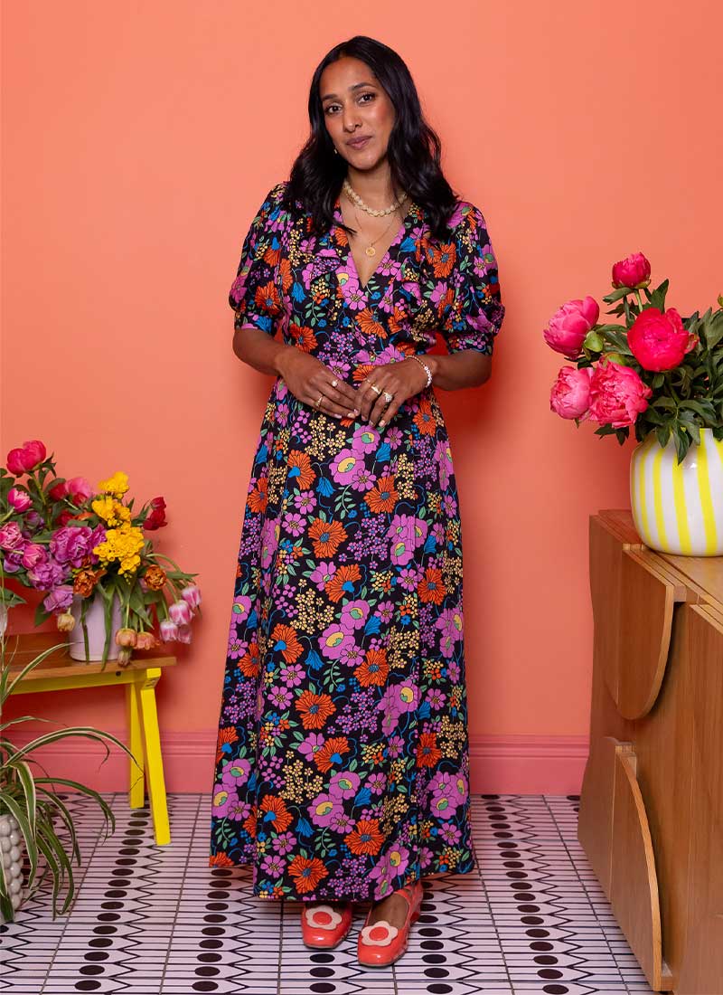 Robe Joan Vass En Jersey Polyester - Modèle Multicolore à Motifs Paisley - Taille L