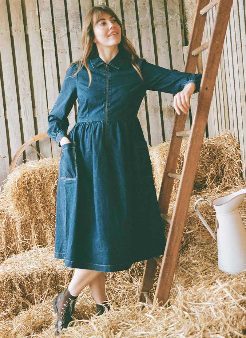Andi Book Print Dress | Book Printed Shirt Dress With