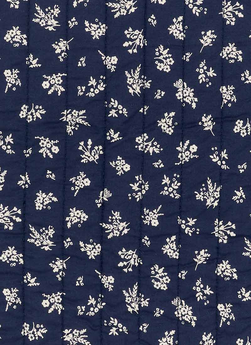 Giselle Ditsy Floral Print Quilted Tie Front Gilet