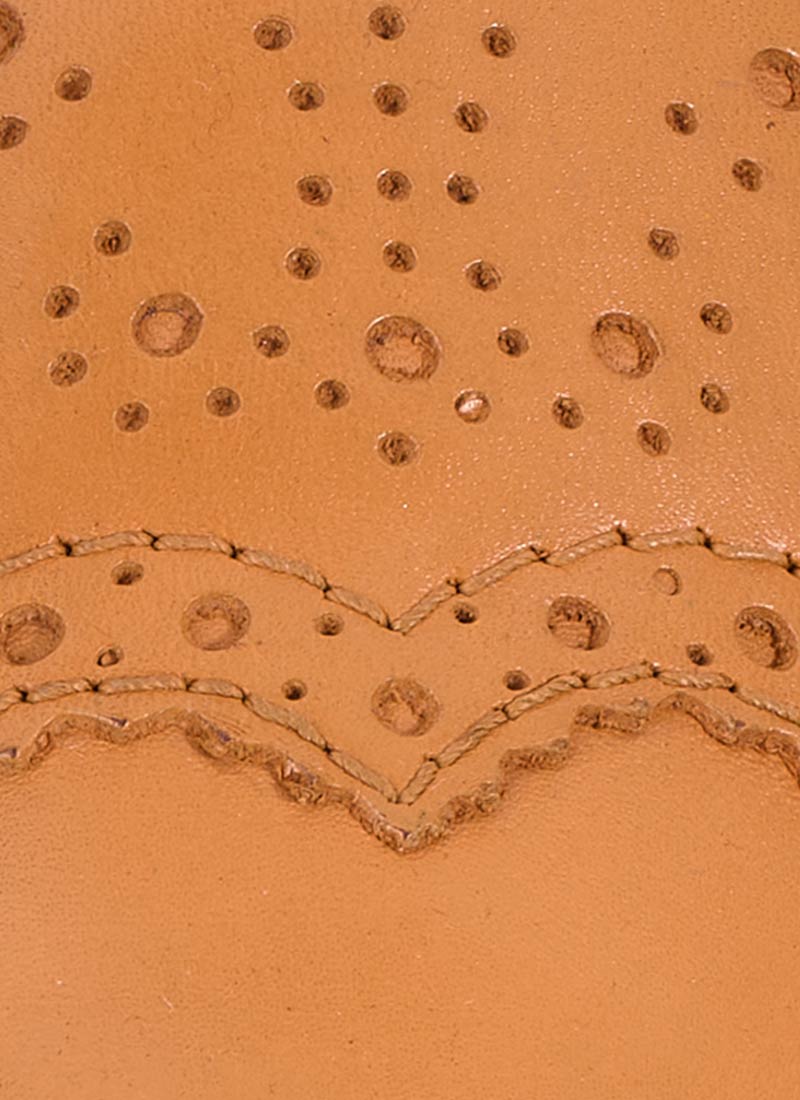 Grenoble Leather T-Bar Brogues - Tan