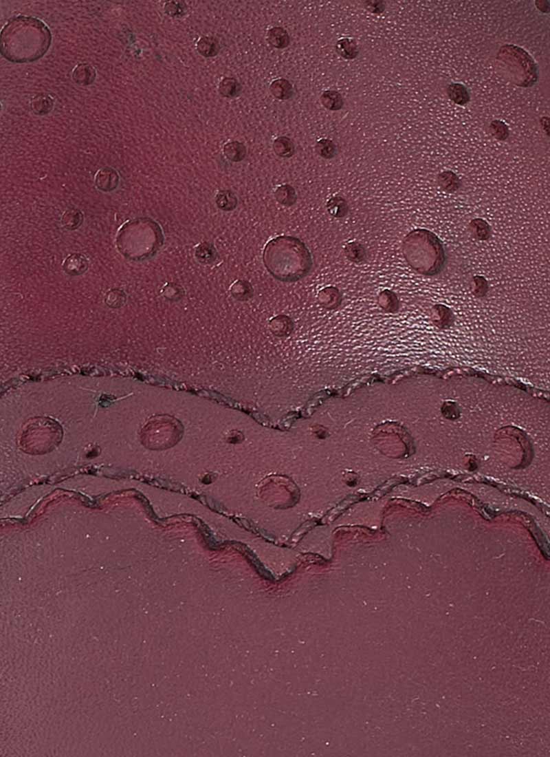 Grenoble Leather T-Bar Brogues - Oxblood