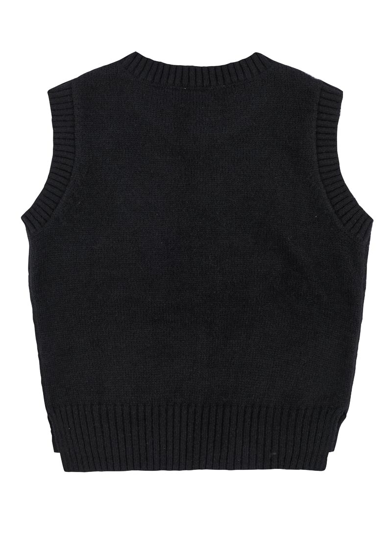 Hadley Hardcore Intarsia Slogan Knitted Sweater Vest | Vintage
