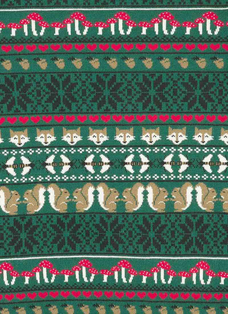 Henry Woodland Fair Isle Jumper - Green