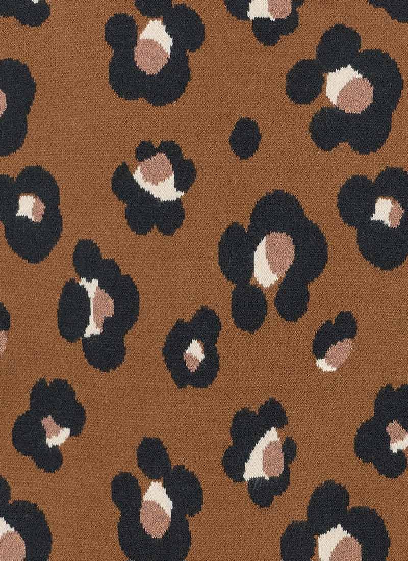 Javan Daisy Leopard Intarsia Knitted Jumper