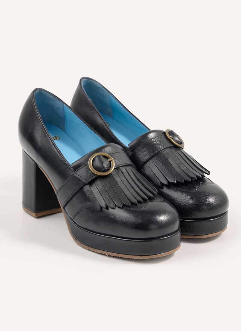 靴 epine ribbon fringe Loafer epine リボン fringe Loafer ブラック 24.5