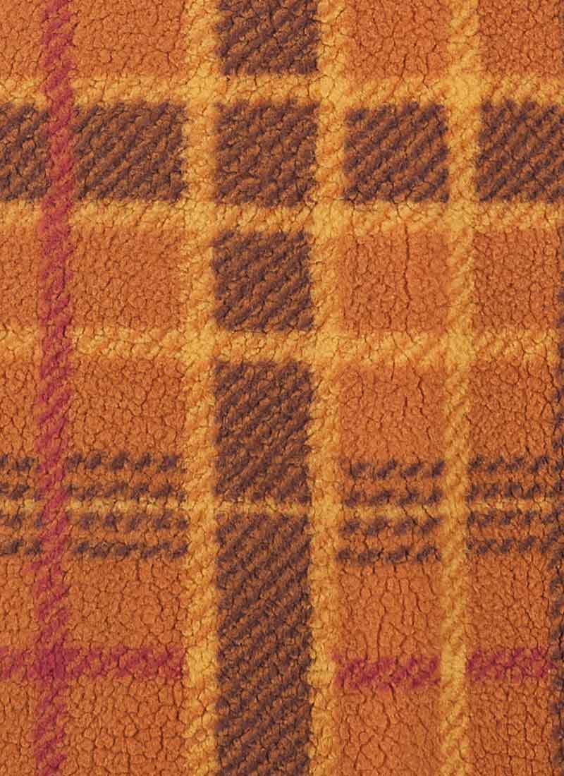 Jackie Tartan Fleece Shacket - Rust