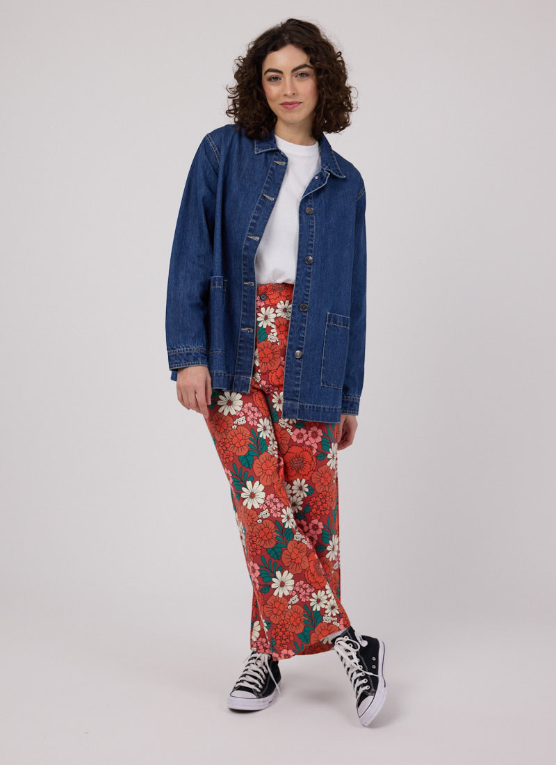 Pippa Vintage Floral Print High Waist Trousers