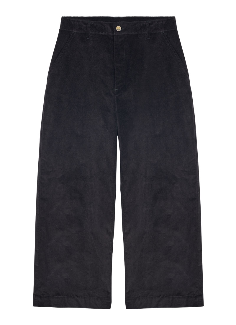パンツ vintage black button gimmic wide slacks Trousers | Vintage-Inspired Retro Bottoms | Joanie