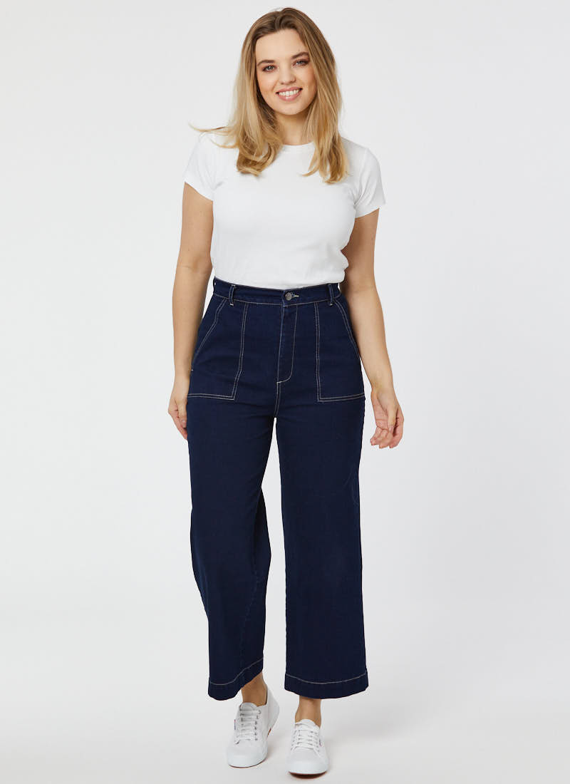 Lafayette High Waist Wide Leg Jeans
