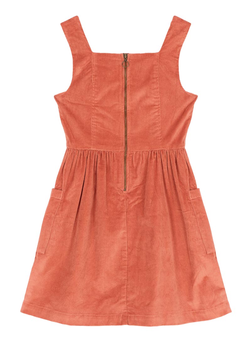 Lainey Square Neck Corduroy Pinafore Dress | Vintage-Inspired Rust Mini  Dress | Joanie