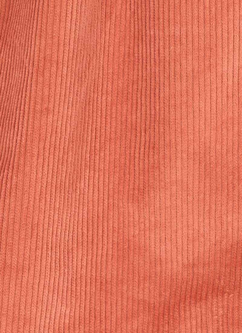 Lainey Square Neck Corduroy Pinafore Dress - Terracotta