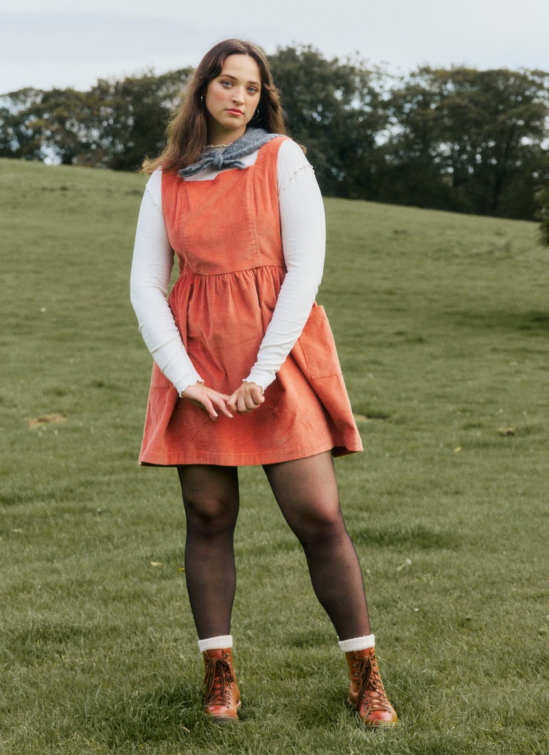 knee length dresses for ladies Magdalene Corduroy Button Down Mini Dress | Chocolate | Womens