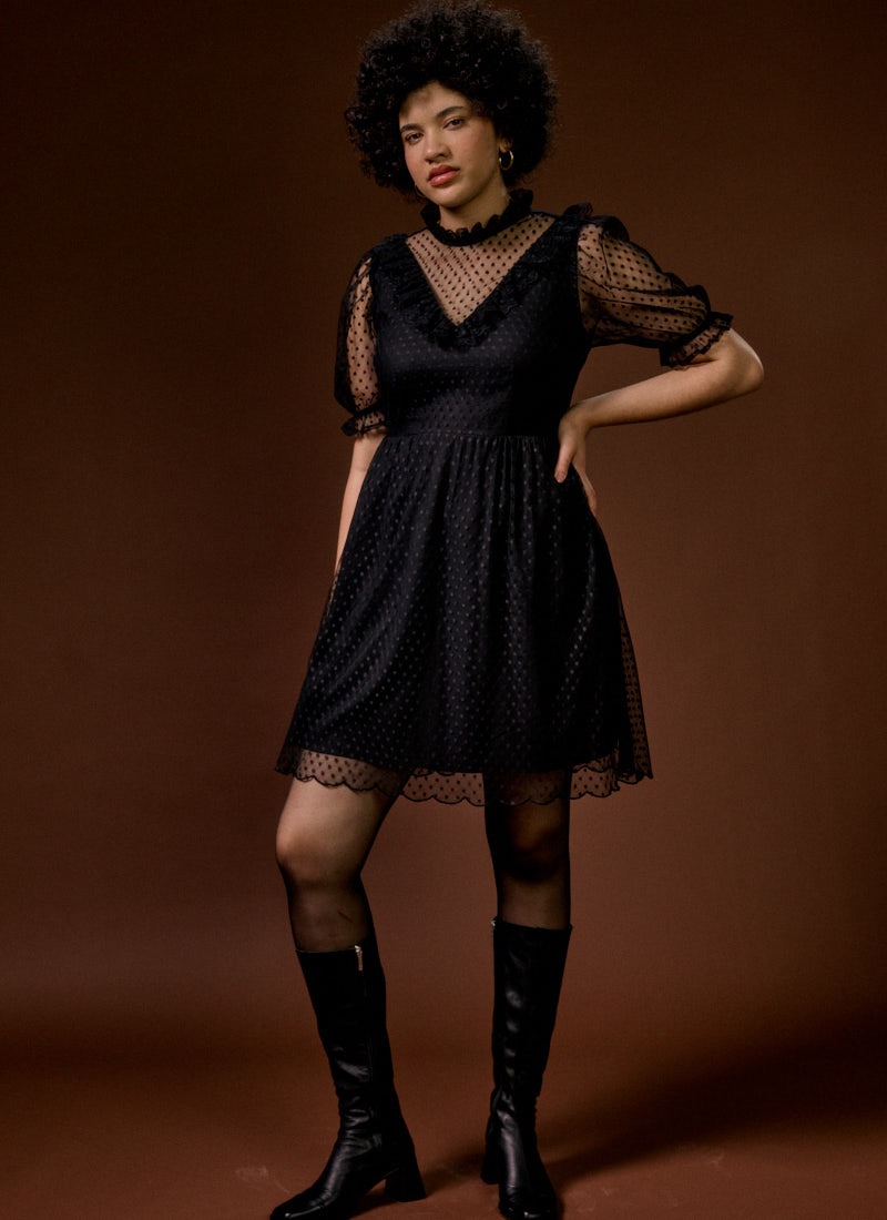 niana flocky dot pants dress　M niana flocky dot pants dress M - メルカリ