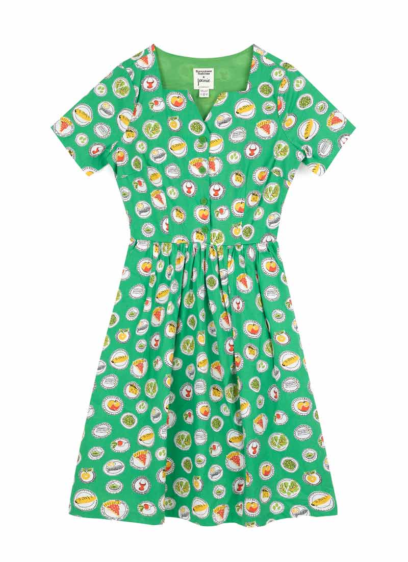 Horrockses Fashions X Joanie - Lilibet Joy Of Plates Print Shirt