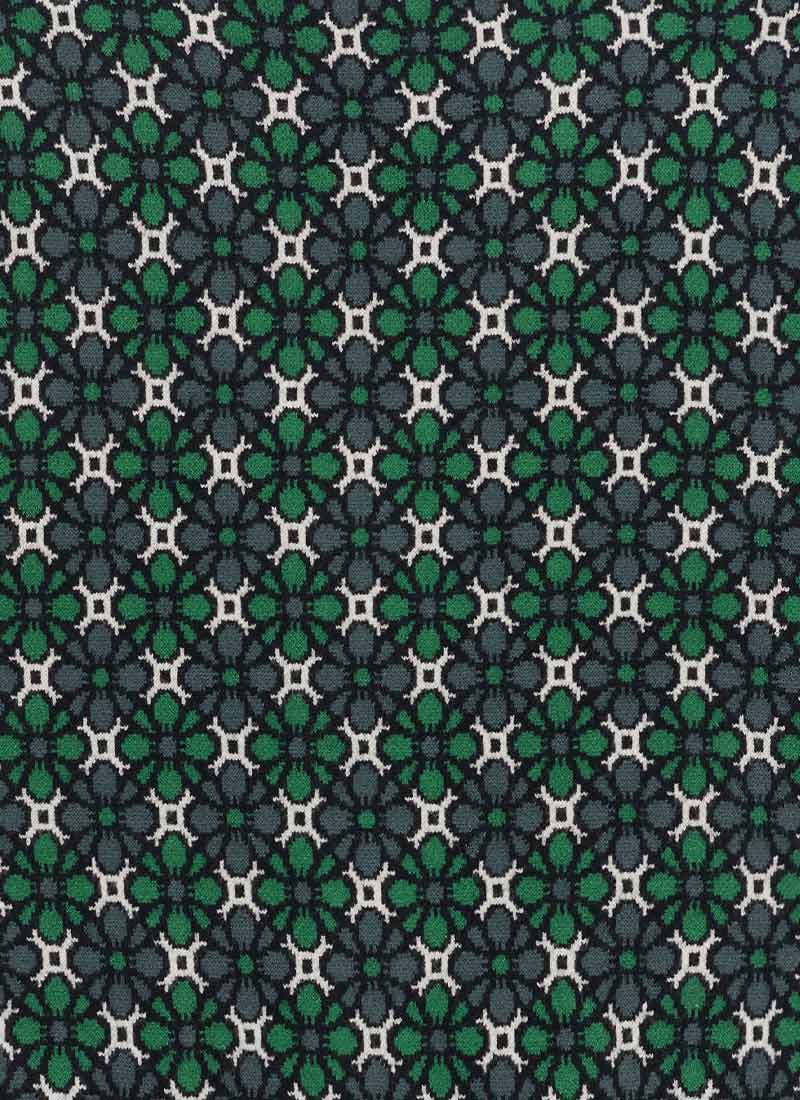 Lovelace Green Geometric Intarsia Oversized Cardigan