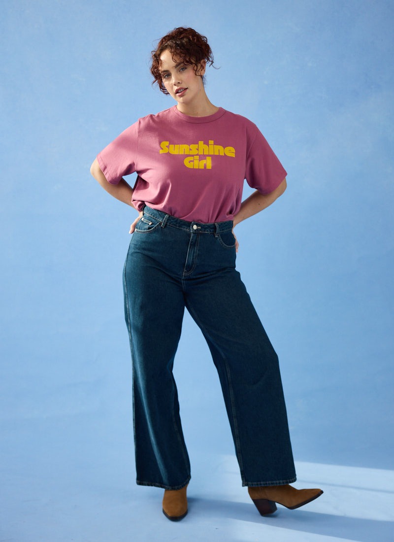 Lucia Sunshine Girl Boxy Fit Slogan Tee