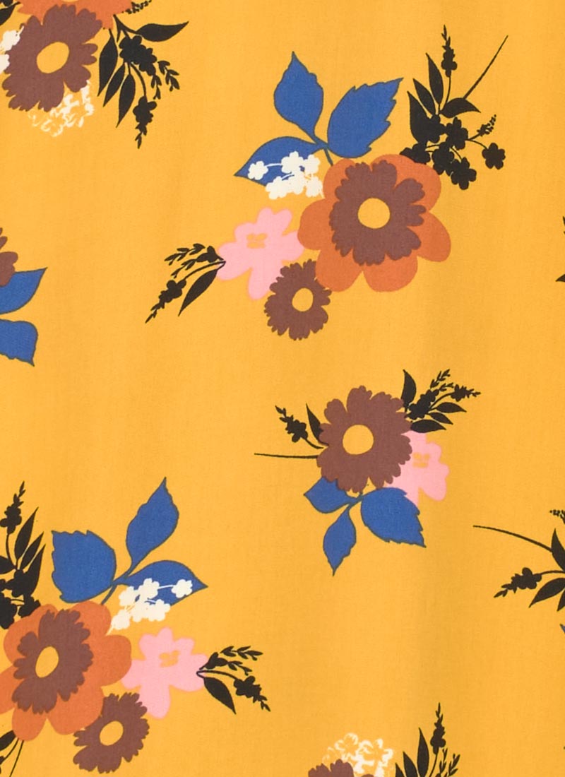 Lucid Floral Print Midi Dress