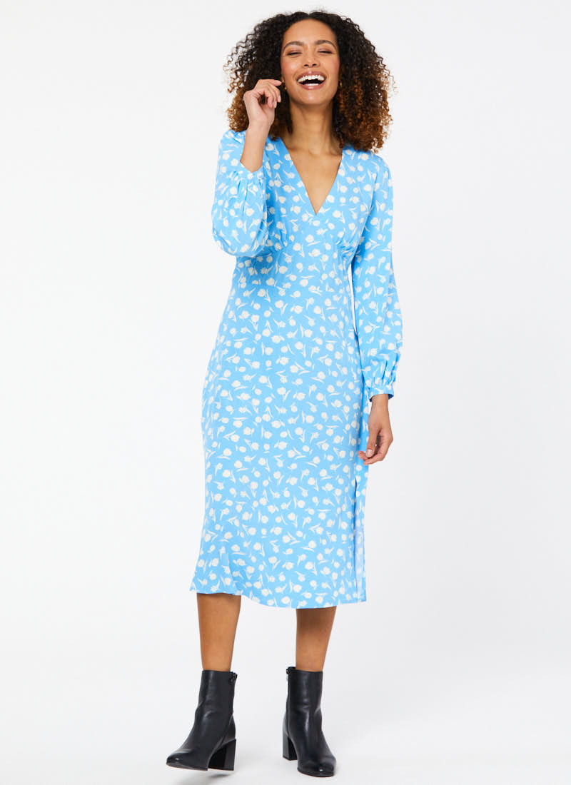 Herlipto/ Tulip Cotton Blend Midi Dress