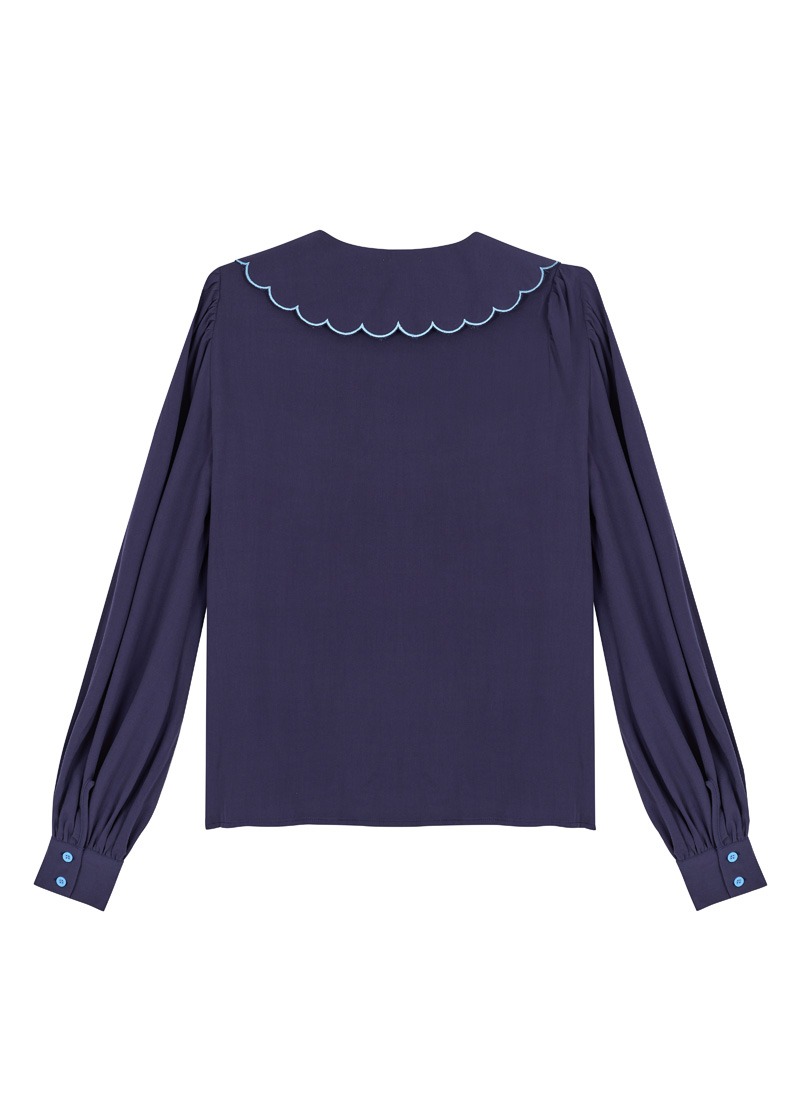 トップス mare Scallop Collar Blouse Scallop Collar Blouse White – Clothe Boutique